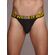 Tanga Macho Underwear MX081 Preto & Amarelo